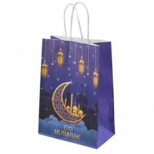 Partihandel Eid Mubarak Party Gift Kraft Paper Bag Islamic Muslim Festival Party Decoration Ramadan Goodie Bags