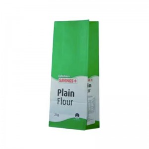 Ny stil 1 kg 2 kg vete mjöl sockerförpackning papperspåse